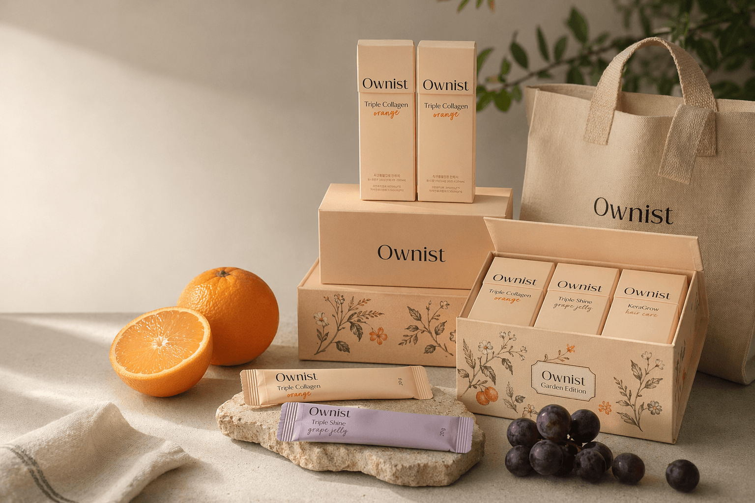Ownist subscription boxes and gift set packaging ready for repeat routine