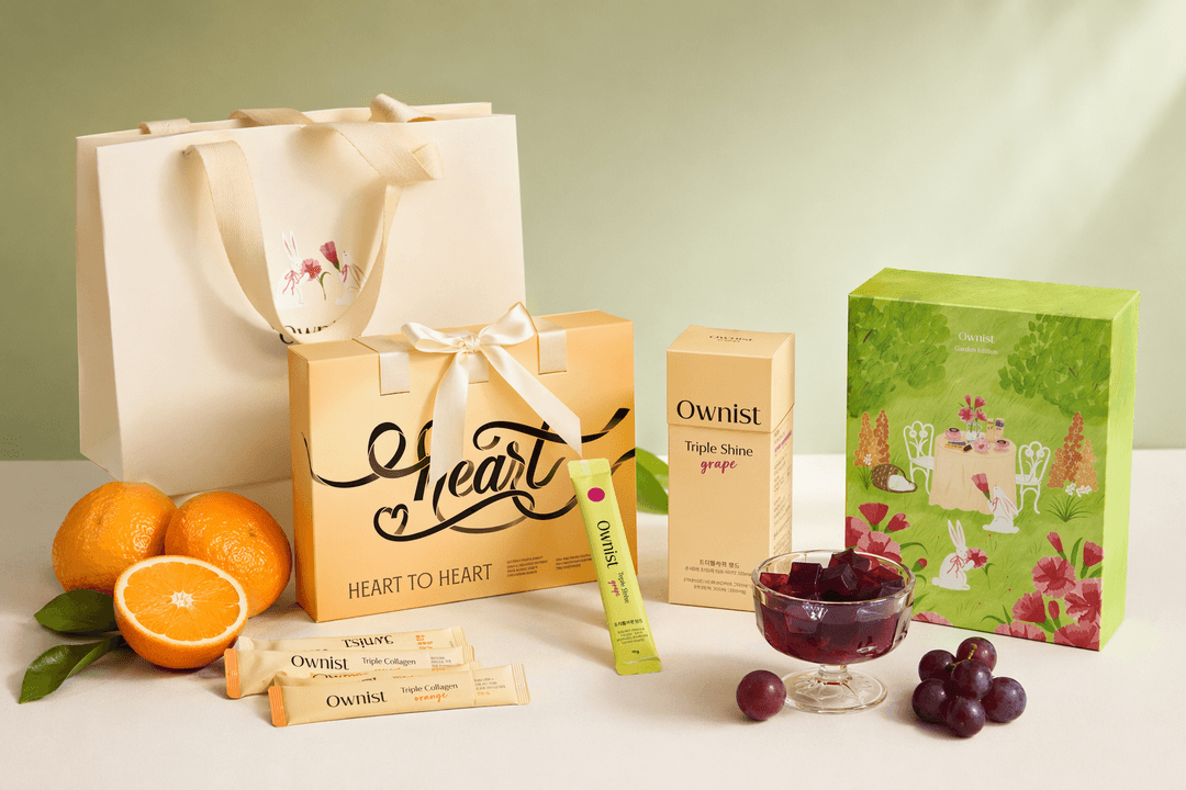 Clean, fruit-forward Ownist products styled together